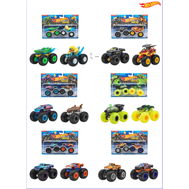 【予約】FYJ64-987B HWモンスタートラック　１：６４　２パック　アソート